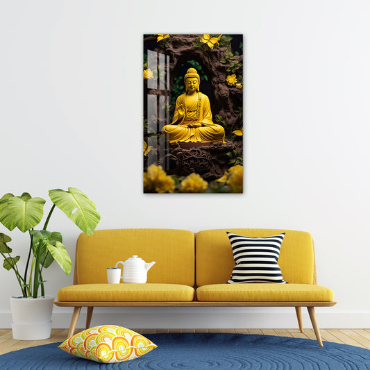 buddha in yellow